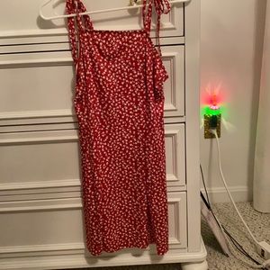 Shein floral red dress kids large